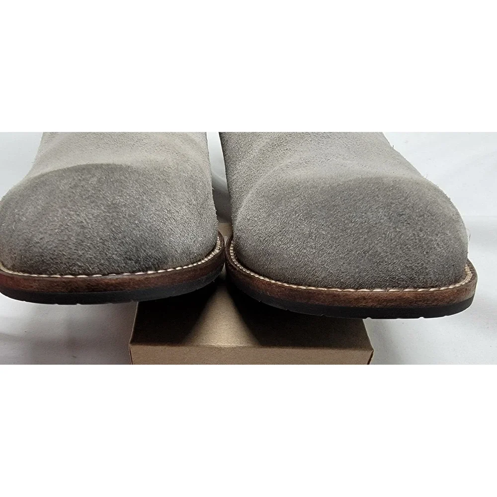 Donald J. Pliner Gray Suede Leather Buckle Ankle Boots Western Women Size 7.5 M - Picture 12 of 14